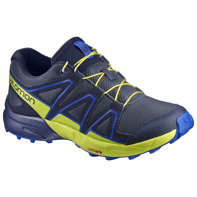 Salomon Singapore Kids Trail Running Shoes - SPEEDCROSS J Navy | 01397-SBHQ